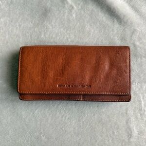 Spikes & Sparrow Brown Leather Clutch Wallet